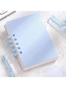 New Portable Compact Notepad, Simple Loose-Leaf Square Notebook With Lined Pages, Memo Pad, Journal - Multicolor - View 14