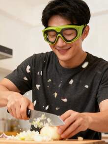 厨房切洋葱安全护目镜，防溅烹饪安全眼镜，男女通用防撕裂切洋葱护目镜，厨房烹饪烧烤清洁安全眼镜，无需用电，切洋葱护目镜，防溅烹饪护目镜，小型厨房安全工具 - 彩色 - 查看 8