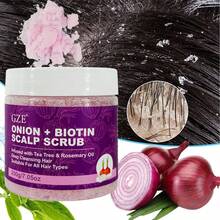 GZE Biotin Onion 2-In-1 Scalp Scrub,Better Than Shampoo, Scalp Bath Level Deep Cleaning, Advanced SPA Wind Deep Sea Salt To Wake Up The Hair Root Breathing, Hair Smooth And Elegant - Purple - View 1