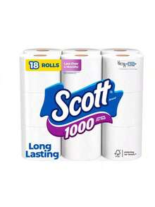 1000 Septic-1-Ply Toilet Paper|   Ultra Strong & Soft|   1000 Sheets Per Roll|   Septic & RV Bulk Value Pack"18-Roll Packaging - 1 - 查看 4