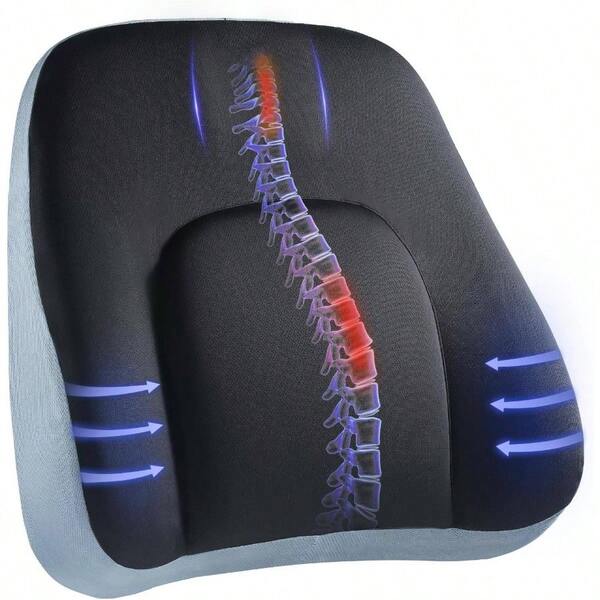 Lumbar Support Cushion, Car Back Support With Double Adjustable Straps, Posture Corrector Sitting Comfort Car, Office Chair, Gaming Chair