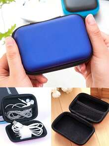 1个便携式迷你收纳包，手机充电器数据线整理包，拉链式盒钱包，USB充电器耳机整理包，便携式硬盘耳机盒，USB充电器耳机整理包，便携式硬盘耳机盒，移动电源旅行便携式充电器，充电器盒，学校大学耳机盒，线缆包，电子产品包，移动电源充电器 - 長方形 - 查看 7