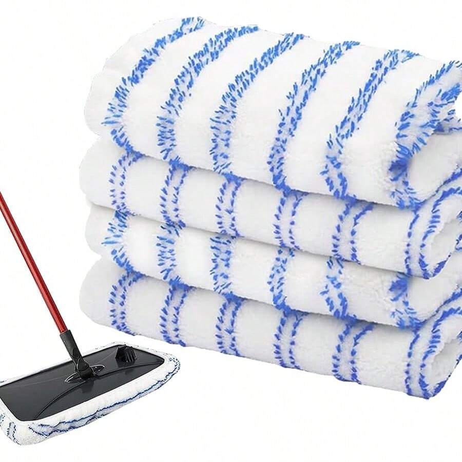 8"X15" Mop Replacement Head Compatible With O Cedar Hardwood Floor'N More Microfiber Mop- Reusable Mop Pads Refill Cotton Cloth Mop Covers For Wet Dry Use - 15x8 Inch - 8 Pack - Gói 4 - Xem 1