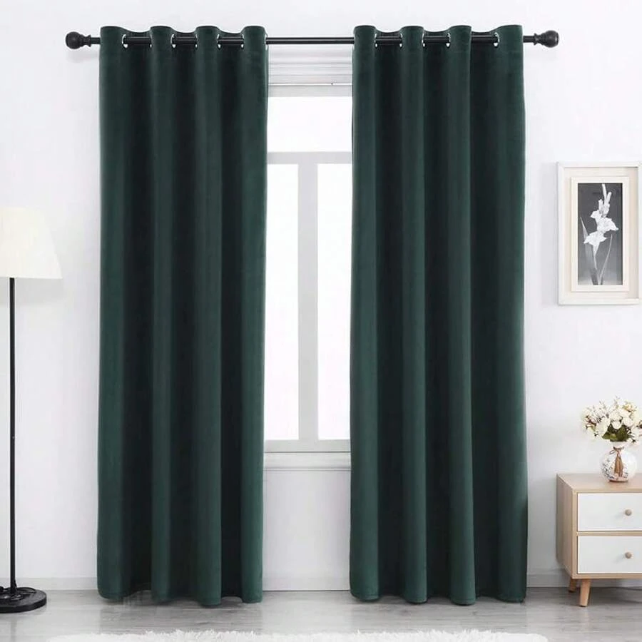 White 54 Inches Long - Grommet Thermal Insulated Window Treatment Bedroom, Filtering Set Of 2 Panels, Popular Window Decor - 綠色 - 查看 1