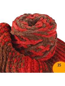 1/3pcs Chunky Chenille Yarn For Knitting, 1 Ply Jumbo Ice Yarn Bulk 100g Skeins, Soft DIY Crochet Thread For Blankets, Slippers, Hats, Scarves Handmade Craft Supplies Christmas Gift - Multicolor - View 38