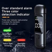 Rechargeable Breathalyzer, Portable Personal Alcohol Analyzer With LCD Digital Display, Alcohol Detection Testing Tool (Blue)