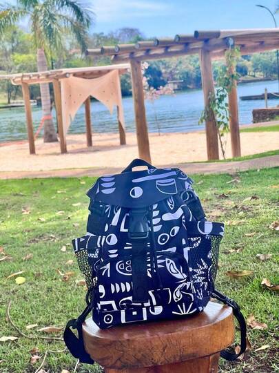 Mochila Pipoquinha Alça Regulável Removível Verão Estampada Lançamento