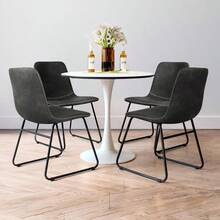 Dining Chairs, Set Of 2 Reading Seating, Retro Kitchen Chairs, PU Leather Home Office Furniture For Dining Room, Li...