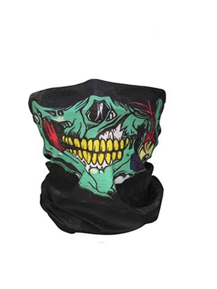 1pc/2/3/5Pcs Breathable Skull Mask, Seamless Raffa Face Mask, Multi-Function Outdoor Cycling Scarf - Multicolor - View 1