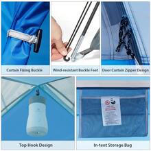 CAMEL CROWN 4-Person Quick Setup Tent, Portable Sunscreen Tent, Suitable For Overnight Camping In Parks, Waterproof Canopy Tent Can Be Assembled In 60 Seconds - Dark Blue/grey - View 6
