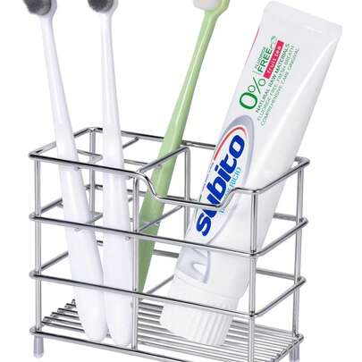 浴室牙刷架，牙膏牙刷收纳架，可放置牙膏、洗面奶、梳子