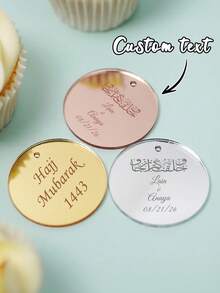 情人節客製化婚禮禮物，客製化婚禮 Save The Date 吊牌，個性化婚禮禮品袋吊牌，壓克力鏡面姓名標籤吊牌 - 彩色 - 查看 8