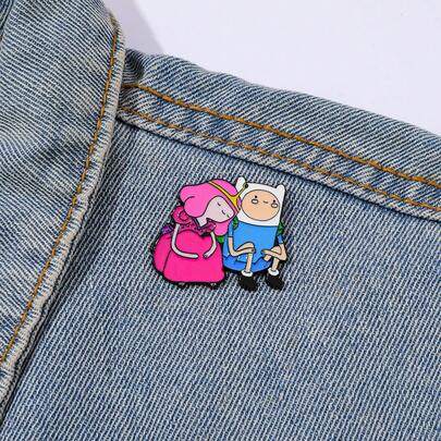  Warner Bros 1 Pc Classic Cartoon Brooch Fashionable Finn Enamel Pin Backpack Clothing Jewelry Metal Badge Accessories A Gifts For Friends
