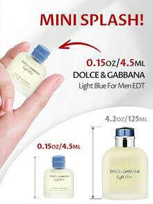 Dolce & Gabbana 浅蓝男士淡香水喷雾 EDT 香水 0.15盎司/4.5毫升 4.2盎司/125毫升 柑橘香调 适合送给男友、丈夫、父亲、兄弟，适合生日、毕业派对、旅行、露营、户外活动、校园旅行、节日、周年纪念、秋季、圣诞节、秋季造型 - 美東時間 - 查看 4