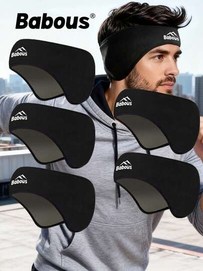 5pcs Winter Plush Ear Warmers, Ear Muffs For Cold Weather To Keep Ears Warm, Multifunctional Warm Headband For Sports, Unisex Ear Warmers Suitable For Running, Skiing, Outdoor Activities, Cycling