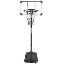 Portable Basketball Hoop, Height Adjustable Basketball Hoop 170-213cm, Target System For Kids, Teens, Youth And Adults Outdoor/Indoor, 71.1cm Unbreakable Backboard And Wheels