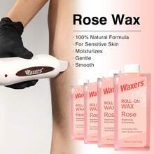 Waxers Roll On Wax Refill For Hair Removal Honey At Home Sugar Roller Waxing Cartridges For Sensitive Skin Depilatory Soft Wax For Legs Arms &Amp; Body 5.3oz 150g 4 Pack - Rose4 - View 2