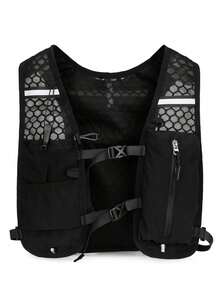 حقيبة ظهر للجري، حقيبة ترطيب صغيرة (حقيبة ظهر فقط) خفيفة الوزن، قابلة للتنفس ومقاومة للعرق، حقيبة ظهر للجري قابلة للتعديل للجري في المسارات والماراثون والجري والدراجات الهوائية (حقيبة ظهر فقط بدون حقيبة مياه)