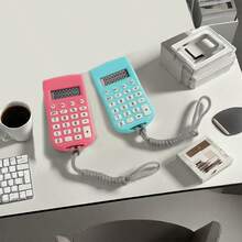 1pc Colorful Calculator - Portable With Lanyard - Suitable For Exams And Office Use - Multicolor - View 2