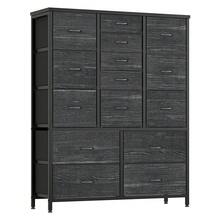 Techigher Drawer Storage Cabinet - Grey - View 9