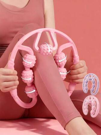 Sport Massagerolle Anti-Cellulite Massagegerät Körper Bein Schlankheitsrolle Yoga Trainingsgerät U-förmige Pilates Muskelentspannungsrolle Gymnastik Fitnessstudio Zubehör Fitness Workout (Wassertropfen Rolle)