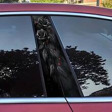 2件裝磨砂黑玫瑰汽車B柱貼紙，防水防刮自黏式車輛貼紙，適用於SUV、卡車、摩托車 - 2 Pcs - 查看 8