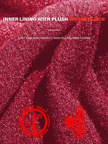 1件装保暖内衬瑜伽紧身裤，酒红色，侧边口袋，适合瑜伽、秋冬季、新年/情人节穿着 - 酒紅色 - 查看 8