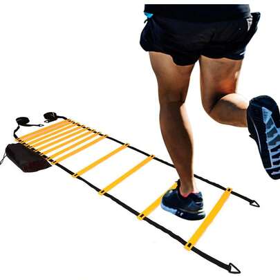SEAFON Escalera de Agilidad 5 Metros, Peldaños Ajustables, Escalera de Entrenamiento de Velocidad, Equipo de Entrenamiento, Entrenamiento Futbol