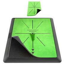 Golf Hitting Mat | Golf Training Mat For Swing Path Feedback/Hit Detection | Additional Replaceable 16"X12" Golf Practice Mat | Golf Gift, Suitable For Men/Women, Family, Indoor/Outdoor Use - 綠色 - 查看 1