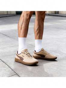 Puma Palermo Pop Men's And Women's Shoes, Retro Low-Top Casual Shoes, Comfortable And Lightweight Skate Shoes 403257-04 - Toasted Almond-brown - View 1