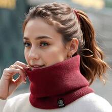1Pc Multifunctional Fleece Neck Gaiter - Winter Warm Windproof Mask Scarf For Men & Women, Thick Cold Weather Protection For Ski & Outdoor Sports - Nhiều màu - Xem 10