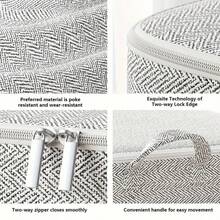 Large Capacity Home Quilt Storage Bag, Movable Living Room/Bedroom Quilt Sorting Storage Basket, Cloth Storage Bag, Nonwoven Fabric Moving Bag, Large Capacity Bedroom Quilt Storage Bag - Grey - View 6