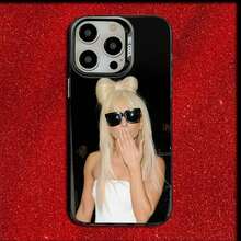Funda de Teléfono Singer L-Lady  Mayhem para 17,16,15,14,13,12,11,Pro,MAX, Cubierta Negra de Silicona Mate Gris - z2 - Ver 4