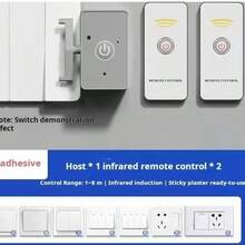 Automatic Light-Off Tool, Light-Off Assistant, Slouchy Light-Off Tool, Wireless Light-Off Tool, Light-Off Gadget, Remote Light-Off, Easy Installation, Wireless Furniture Light Switch, No Wiring Required, Can Be Stuck Anywhere, Slouchy Light-Off Helper - Grey - View 7