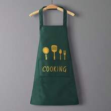 1PC Waterproof Oil-Proof Kitchen Apron, Adjustable Cooking Apron For Men And Women, Chef Apron With Side Towel, Baking Apron, Home Kitchen Apron, Adult Apron, Multiple Colors - Multicolor - View 10