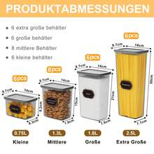 Storage Container Sets - 26 parçalı gri set - Görünüm 2