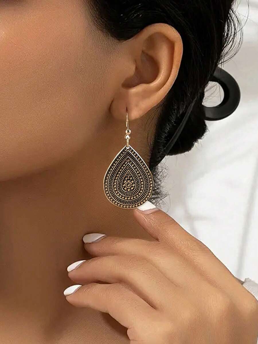 1 Pair Light Luxury Vintage High-End Water Drop Earrings - Earring - View 1