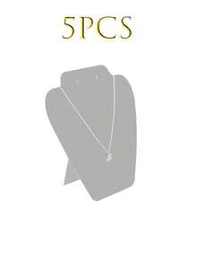 5件套珠宝展示架，胸像展示架，项链收纳展示架，人形展示架，叶形展示架，带胸像、项链、吊坠和耳环架的珠宝展示架 - 彩色 - 查看 24