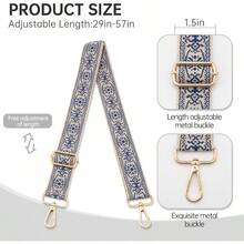 Purse Straps Crossbody Bag Strap Adjustable Long Shoulder Straps Handbags Women Purse Strap - Hoa văn màu xanh đậm - Xem 3