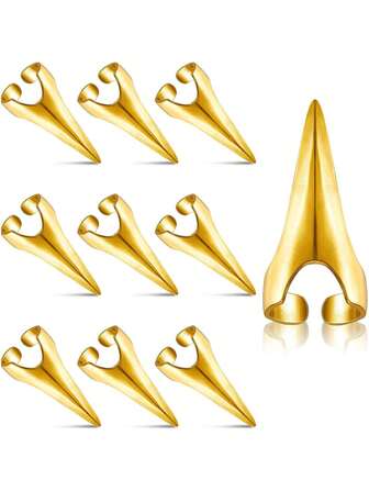 10pcs Braiding Tools Finger Rings Hair Partition Accessories Vintage Metal Claw Rings For Hair Braiding, Cosplay, Nail Art, Festivals & Parties (Gold/Silver/Rose Gold/Black) In Stock ,Hair Styling Kit ,Hair Tool Kit