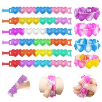 24 piezas de juguetes fidget alargados tipo pop, regalos de fiesta, pops de burbujas a granel, juguetes sensoriales, rellenos de calcetines, regalos del Día de San Valentín, regalos para el aula, rellenos de bolsas de golosinas, regalos de cumpleaños y festividades para niños y niñas, variedades surtidas