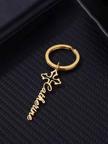 1个定制姓名牌钥匙扣，个性化字母不锈钢钥匙链，男女通用，父亲节、母亲节、情人节礼物，不锈钢材质，可雕刻，时尚复古，适合毕业、婚礼、圣诞节、冬季、秋季等各种场合，是节日送礼的理想之选。个性化/定制钥匙扣，圣诞饰品，学习用品，返校季，学校礼物，办公用品，学校用品，教室用品，教师礼物，大学用品，同事用品，宿舍用品，男女通用，青少年，初中生，高中生，大学新生，大一新生，大二学生，低年级学生，精致浪漫，实用时尚。