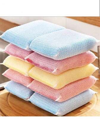 1 Stück/3 Stücke/6 Stücke langanhaltend doppelseitige Spülschwämme - Kratzfreie Scheuerpads für Töpfe - Multifunktionale Küchenreinigungsutensilien für Zuhause & Schule