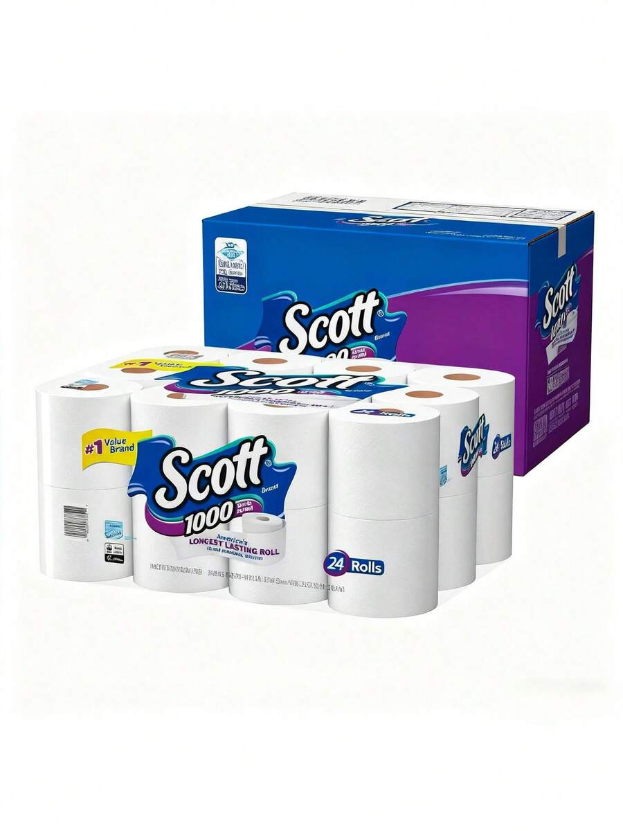 1000 Septic-1-Ply Toilet Paper|   Ultra Strong & Soft|   1000 Sheets Per Roll|   Septic & RV Bulk Value Pack"18-Roll Packaging - 1 - 查看 1