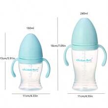 Bình sữa cho bé, chất liệu PP, có tay cầm, đường kính miệng 5cm, dung tích 160ml và 240ml, chịu nhiệt đến 120°C, núm vú mềm mại và thoải mái, thích hợp cho bé bú sữa hàng ngày. - Nhiều màu - Xem 2