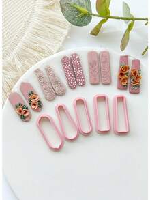 5Pcs Basic Polymer Clay Cutters Set, Essentials Clay Earring Cutters For Polymer Clay Jewelry Making, Polymer Clay Stud Earring Making Tool, Clay Jewelry Making Kit, Made By PLA - Basic - View 2