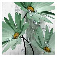 Rustic Farmhouse Shower Curtain, Farm Sage Green Daisy Floral Flowers And Butterfly On Country Wooden Shower Curtain For Bathroom, Turquoise Teal Gray Grey Shower Curtain With 12PCS Hooks, 70X70IN - 多色565 - 查看 4