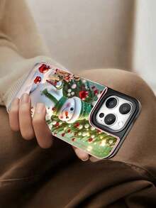 Funda navideña para phone 17 Pro Max. Funda tipo cartera con tarjetero y diseño de muñeco de nieve con gorro verde y adornos navideños. Estilo acogedor para las fiestas de invierno. Material de doble capa TPU+PC. Diseño personalizado hecho a mano. Funda tipo cartera de piel sintética de alta calidad con tarjetero. Compatible con phone 17/16/15/14/13/12/X/PLUS/PRO/PROMAX, S25/S24/S23/S22PLUS/Ultra. Resistente al agua, a los golpes y a los arañazos. - Rosa - Ver 6