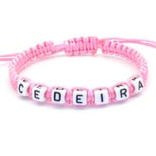 1 chiếc vòng tay khắc tên theo yêu cầu, vòng tay chữ cái đan thủ công, kích thước có thể điều chỉnh, quà tặng kỷ niệm, đồ lưu niệm. - Vòng tay hạt chữ - Xem 18