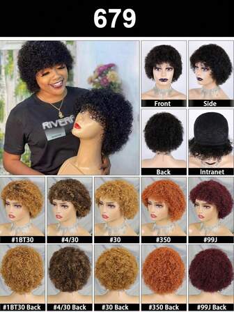 6-Inch Kinky Curly Pixie Cut Wig For Women No Lace, Full Machine Made With Rose Net Cap, Perfect For Daily Wear, Hair Wig Pixie Cut Wigs 6 Inch Short Afro Human Hair Wig - Kinky Curly Natural Black Real Human Hair Wig For,Short Hair Wig, Comfortable Hairpiece, Elegant Hairstyle Kinky Curly Short Afro Human Hair Wig Jerry Curly Wave Style Rose Net Cap Short Wigs For Women & Men, Look With Christmas Gifts For Women Short Afro Kinky Curly Wig